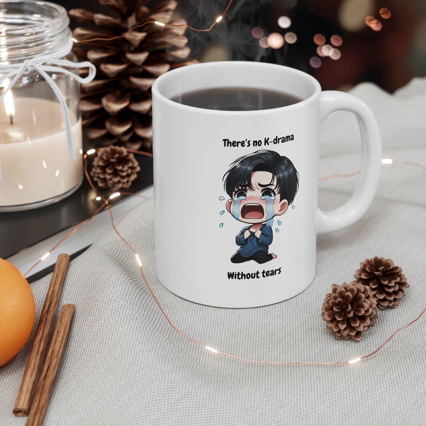 Queen of Tears K-drama Mug- Cute Chibi Baek Hyun Woo & Hong Hae In Coffee cup, Korean Drama Gift for K-Drama fans